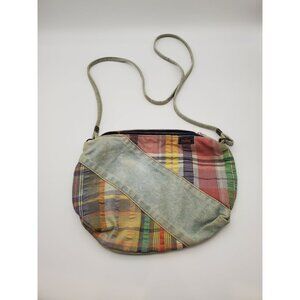 Vintage 80s Shane Patch Denim Jeans Crossbody Handbag